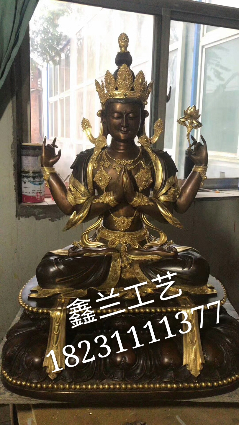藏傳佛教觀音菩薩像_藏傳佛教觀音菩薩像價格  藏族白度母鎏金銅像