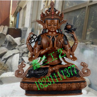 西藏铜佛像_藏传铜佛像_密宗铜佛像小型铜佛像工艺品摆件铜雕弥勒佛