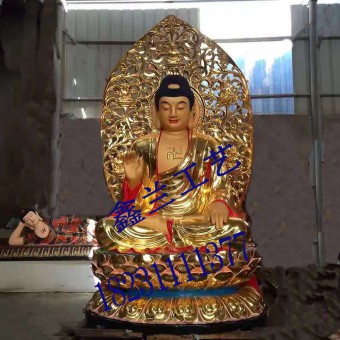 铜雕佛像跟青铜雕佛像就是由于材料不同而划分的金铜雕佛像释迦牟尼佛
