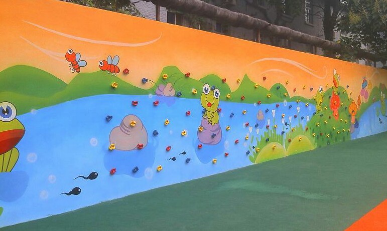 平山幼儿园攀岩墙