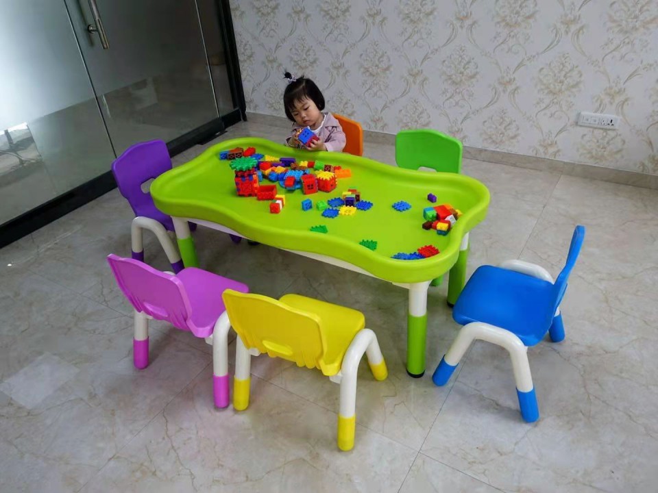 肃宁幼儿园塑料积木桌