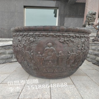 铜缸雕塑